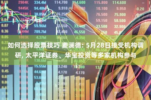 如何选择股票技巧 麦澜德: 5月28日接受机构调研, 太平洋证券、华宝投资等多家机构参与